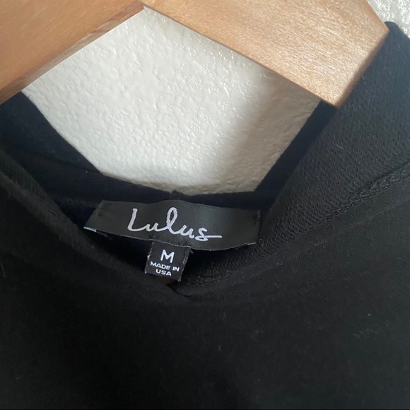 LULU’S Mickey Black Cropped Hoodie - Picture 4 of 7